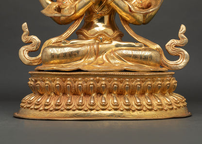 Chenrezig Statue | 24K Gold Gilded Copper Artwork
