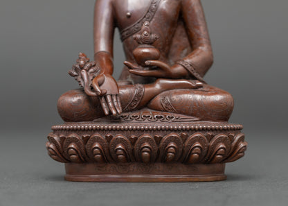 Full Oxidized Three Buddha Statue Set  for Sacred Spiritual Decor