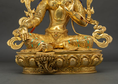 Premium Green Tara Figurine – Fine Buddhist Artwork