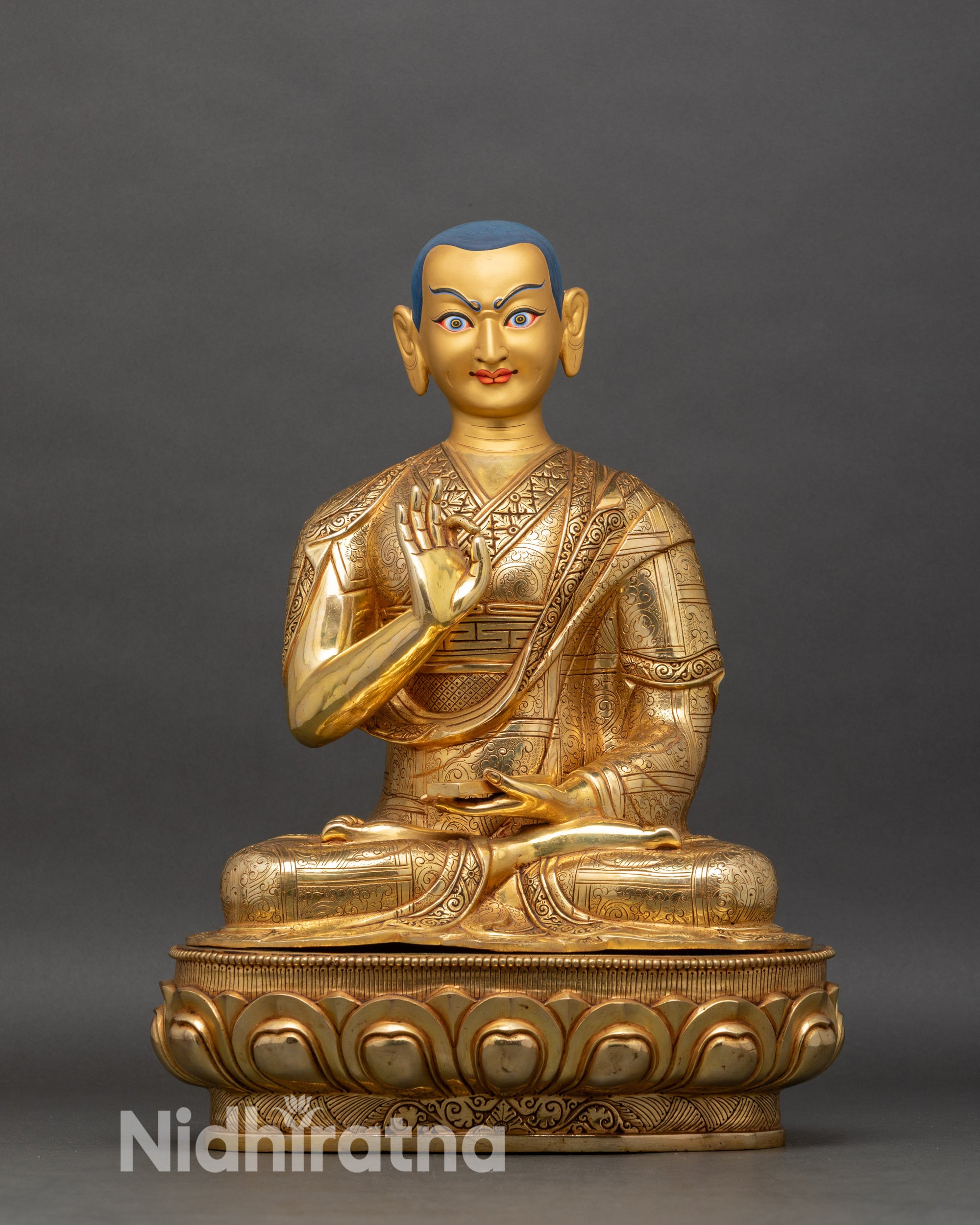 Buddhist Tsongkhapa Set | Handcrafted Trio Set of Buddhist Masters