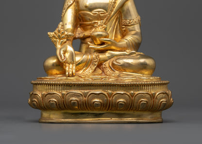 Handmade Bhaisajyaguru Statue from Nepal | Tradational Tibetan Artwork