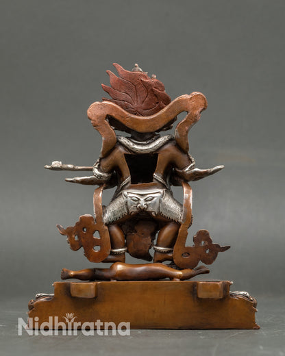 Wrathful Deity Sakya Mahakala Statue for Protection and Strenght