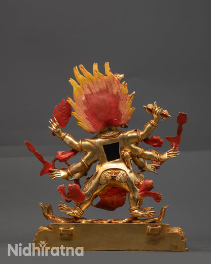 Exquisite Dharmapala Sculpture | Buddhist Guardian for Meditation