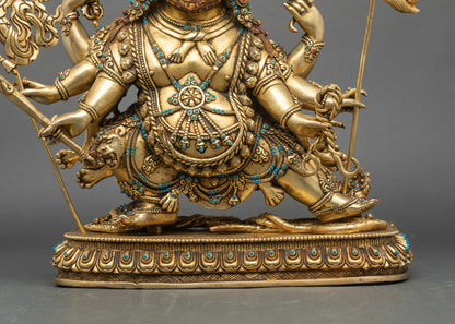 Three-Faced Hayagriva Statue | Himalayan Ritual Art from Nepal