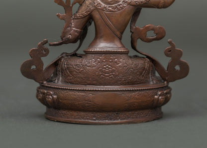 Oxidized Manjushri Statue | Sacred Buddhist Artwork