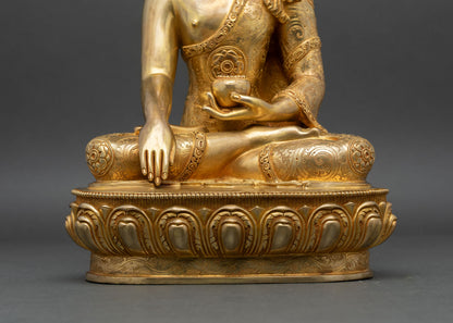 Buddha Shakyamuni – Handcrafted Copper Buddhist Sculpture