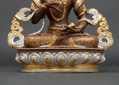 Authentic Vajrasattva Statue | Oxidized Copper Sculpture