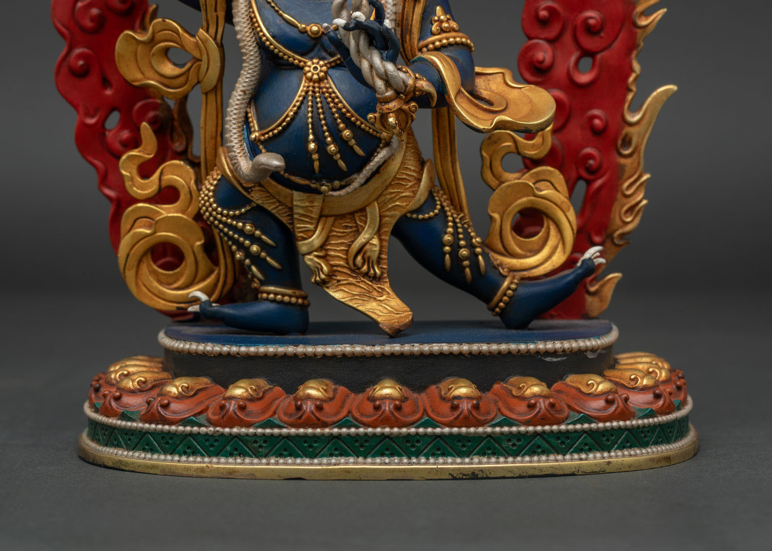 Protector Vajrapani Statue | Hand-Painted Copper Sculpture from Nepal