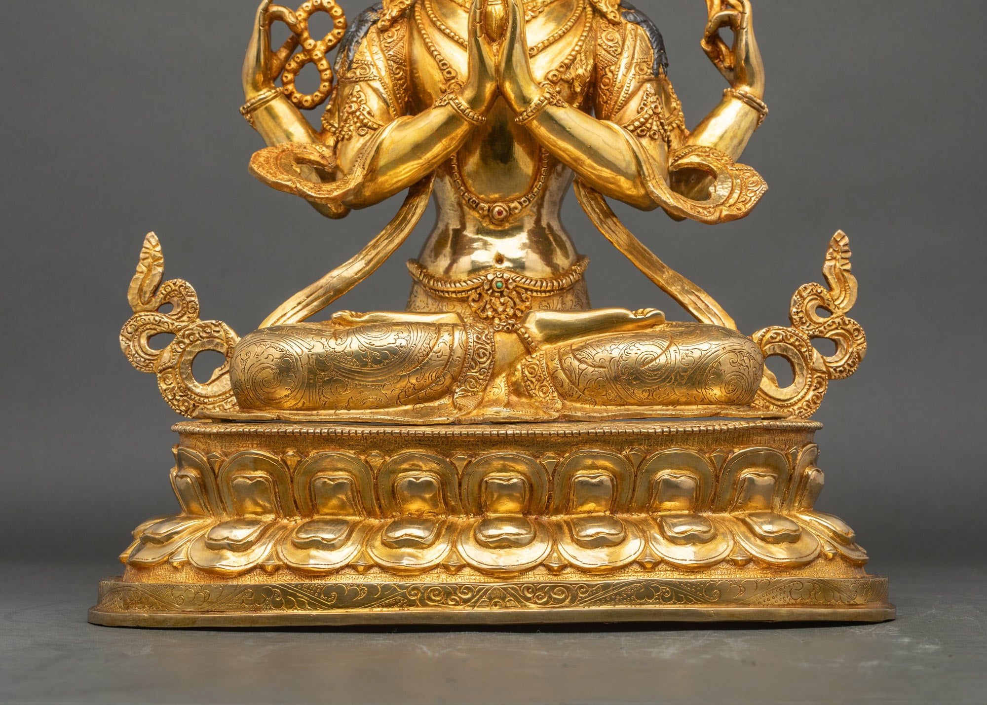 Sacred Chenrezig Statue | Four-Armed Avalokiteshvara Art from Nepal