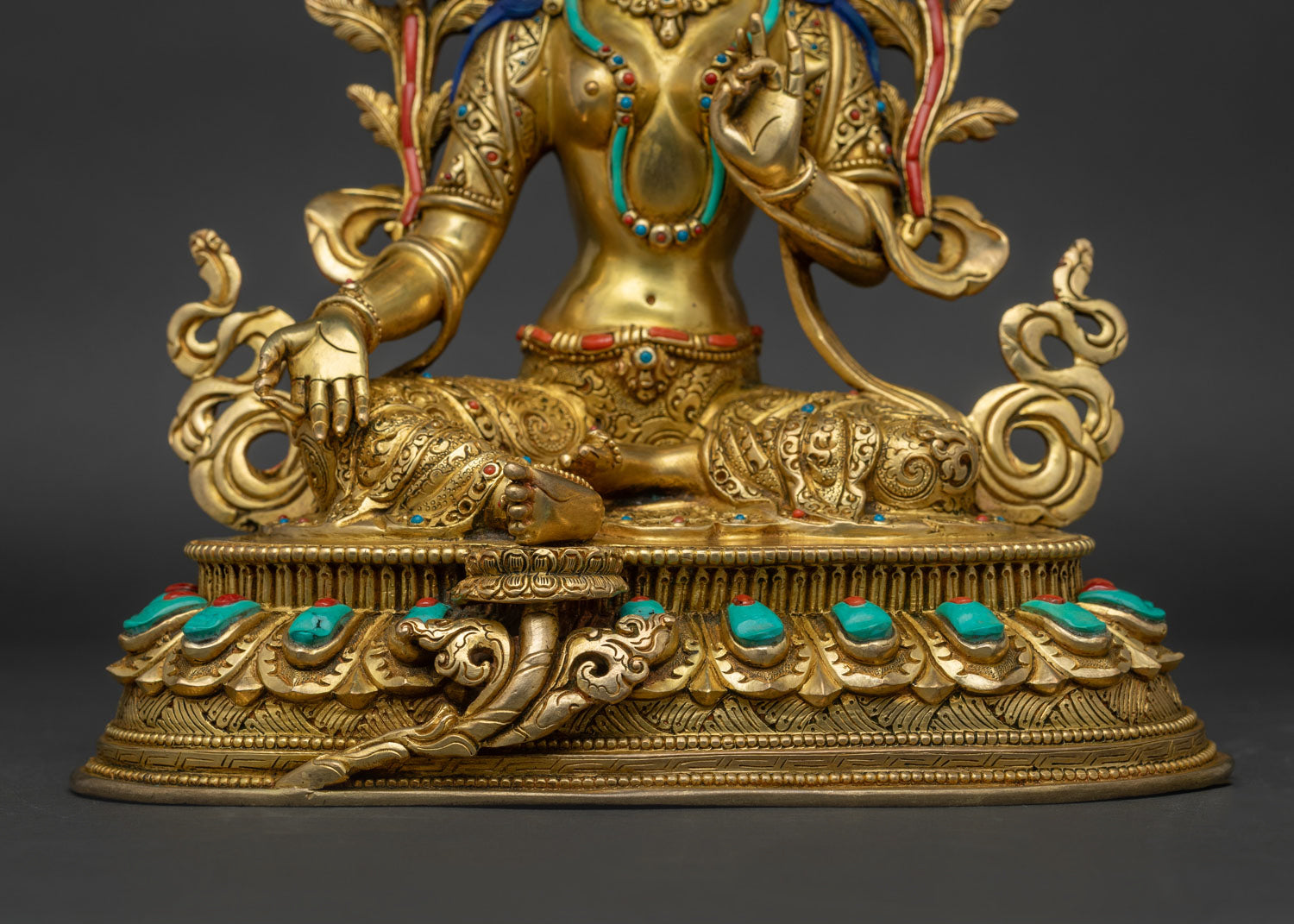 Master Quality Green Tara Copper Statue | The Female Bodhisattva