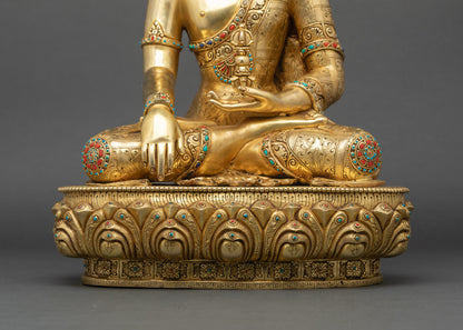 Buddha Mitrugpa Copper Statue | Lost-Wax Casted Sculpture from Nepal