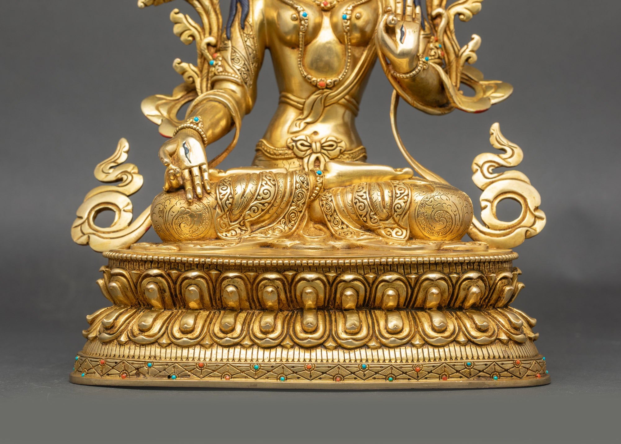 Handcrafted White Tara Statue | Nepalese Sculpture for Sacred Spaces