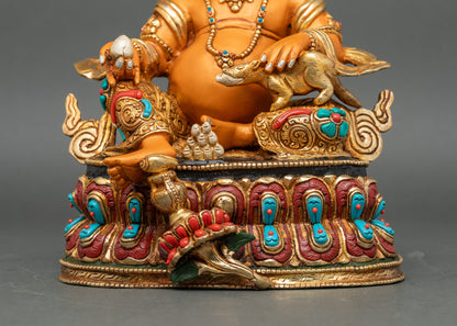 Tibetan Dzambhala Statue | God of Wealth & Good Fortune