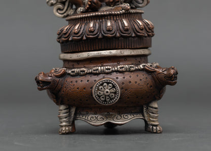 Fierce Vajradaka Statue | Oxidized Copper Sculpture