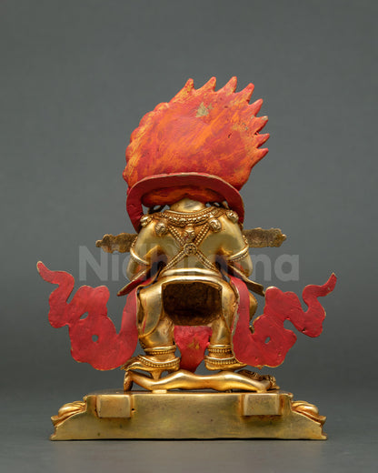 Authentic Shakya Mahakala Statue | Tibetan Buddhist Protector Figure
