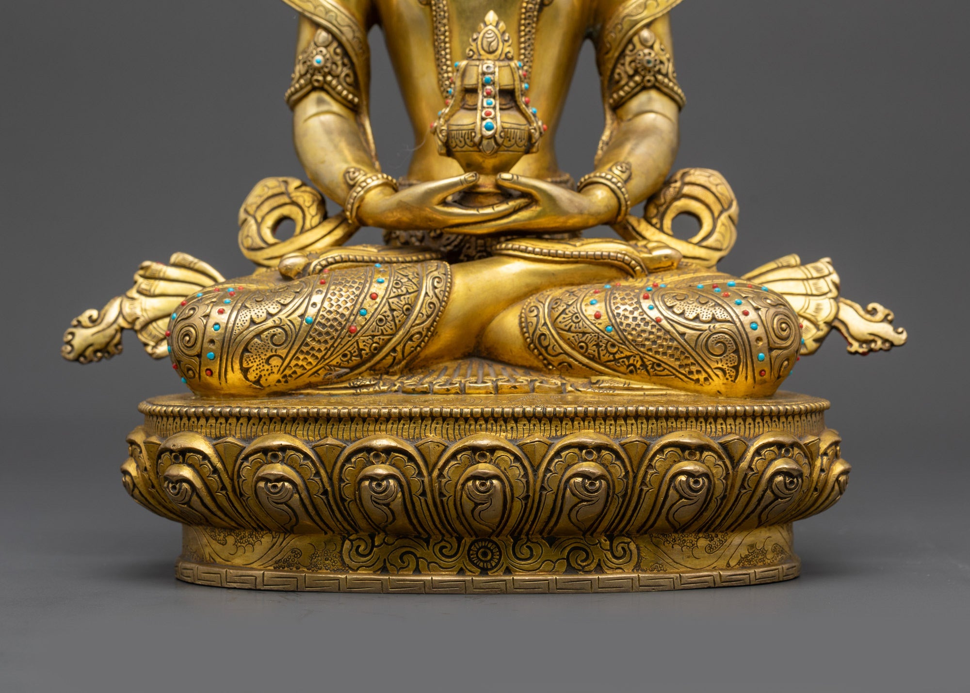Traditional Amitayus Sculpture | Tibetan Statue for Spiritual Wellness