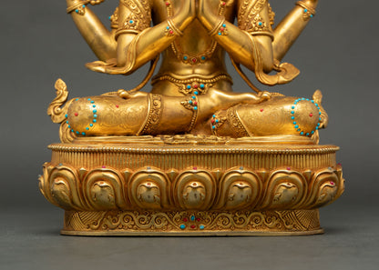 Four-Armed Chenrezig Statue – Embody Infinite Compassion