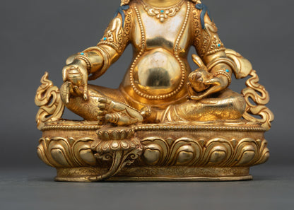 Dzambhala Statue | 24K Gold-Gilded Buddhist Sacred Art