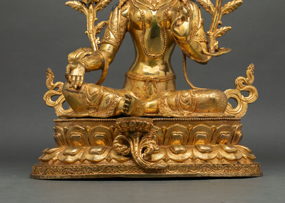 Green Tara Statue | Authentic Buddhist Artwork from Nepal