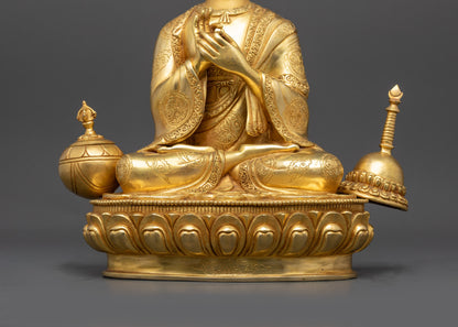 Devotional Lama Atisa Statue | Enlightened Buddhist Teacher Sculpture