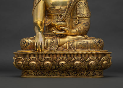 Shakyamuni Buddha Statue | Handcarved Copper Sculpture from Nepal