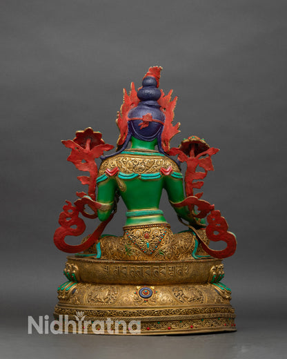Green Tara Statue | Traditional Buddhist Art for Sacred Space