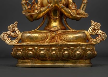 Avalokiteshvara (Chenrezig) Statue – Traditional Newari Artistry