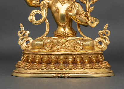 Manjushri Statue | Nepalese Artisan-Crafted Copper Sculpture