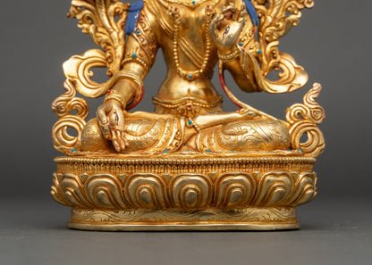 White Tara Sculpture- Buddhist Goddess of Healing Energy