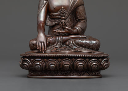 Oxidized Buddha Mitrugpa Statue | Buddhist Sculpture from Nepal
