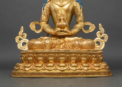 Handcrafted Amitayus Bodhisattva Statue for  Longevity and Healing