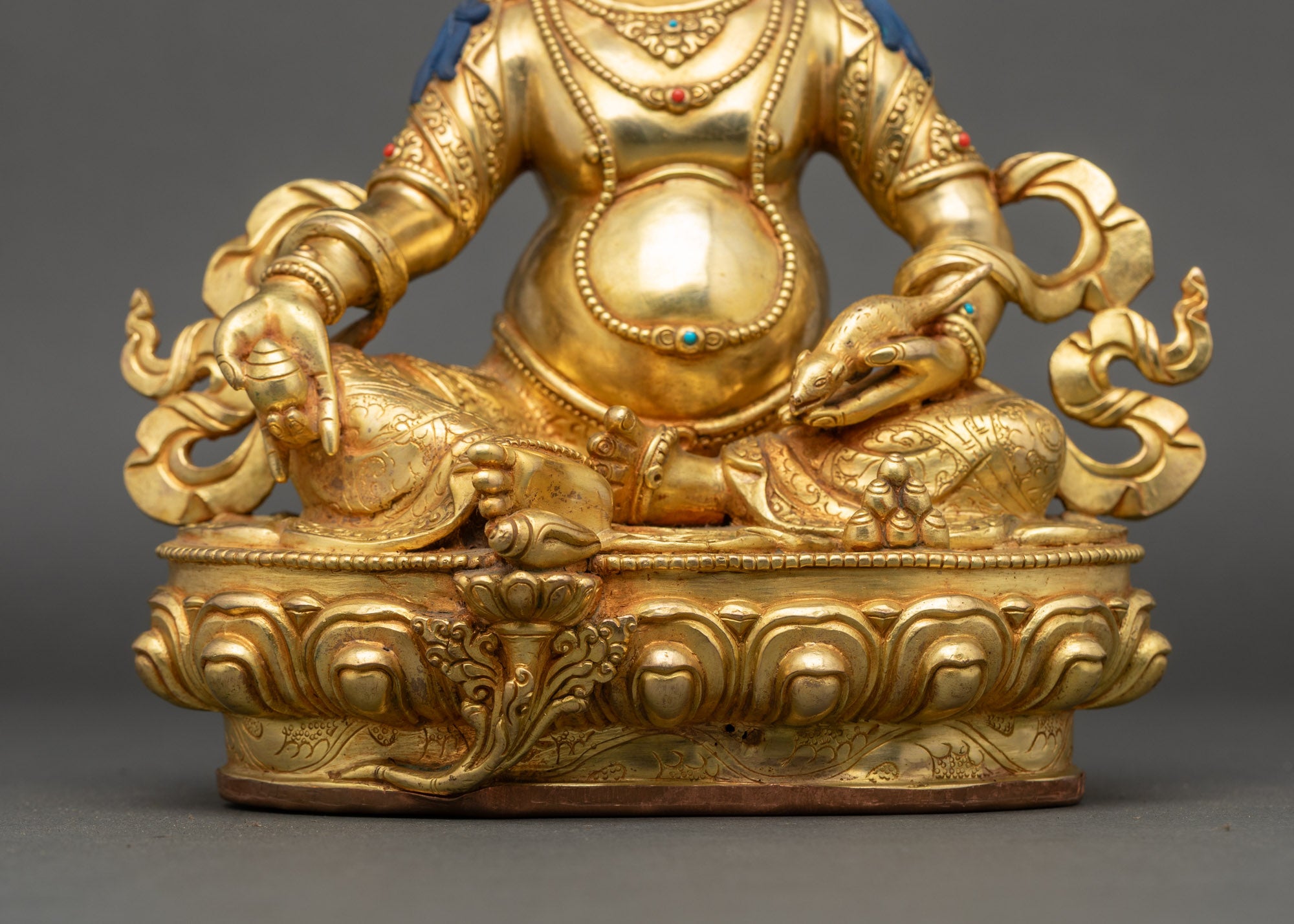 Dzambhala Buddhist Statue | Sacred Himalayan Prosperity Sculpture