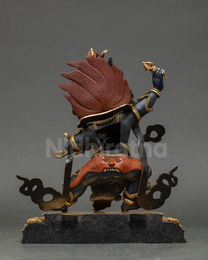 Hand-painted Vajrapani Statue | Wrathful Guardian of the Dharma