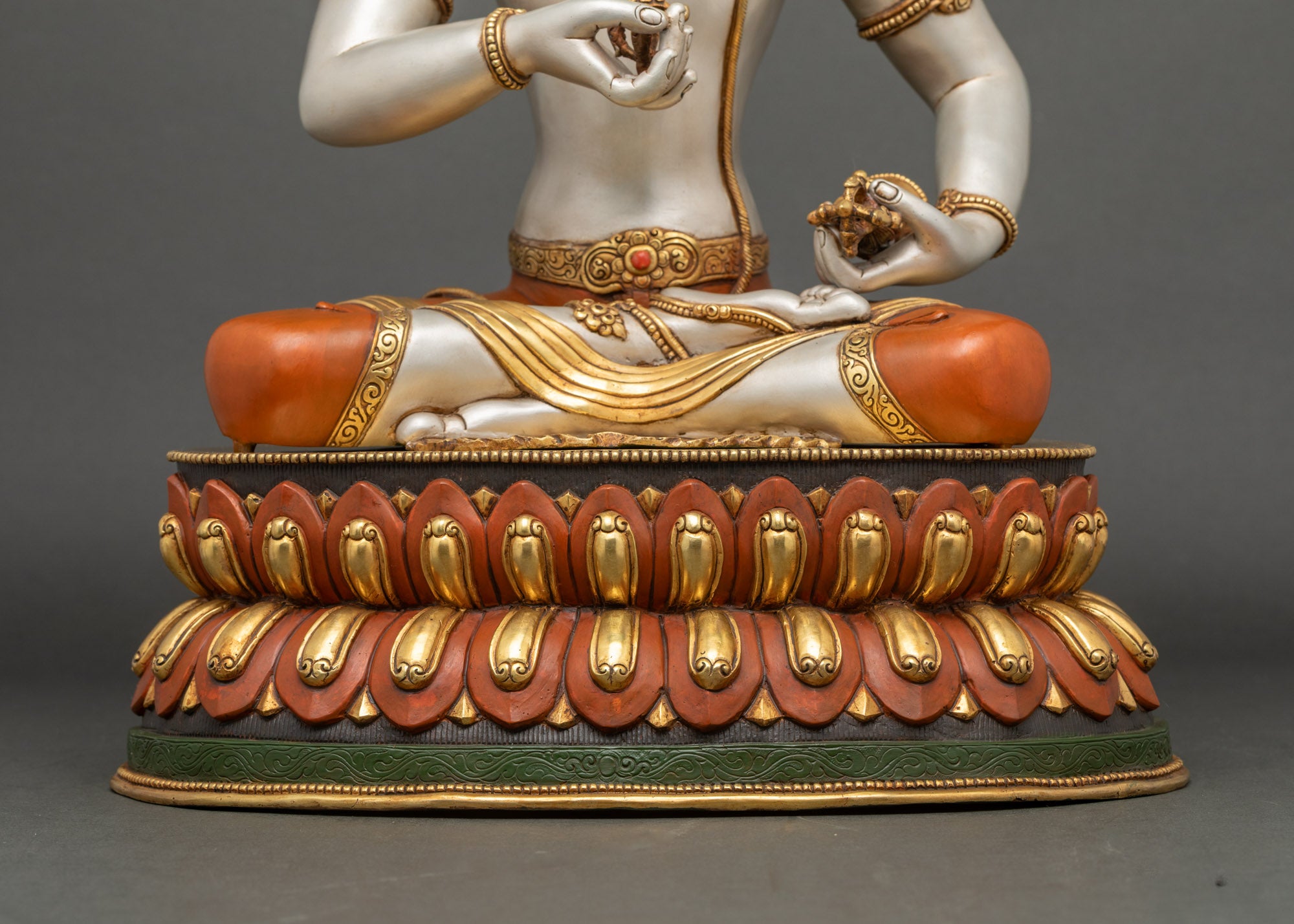 White Vajrasattva Meditation Statue | Vajrayana Buddhist Icon Nepal