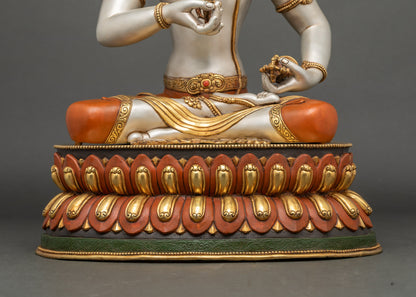 White Vajrasattva Meditation Statue | Vajrayana Buddhist Icon Nepal