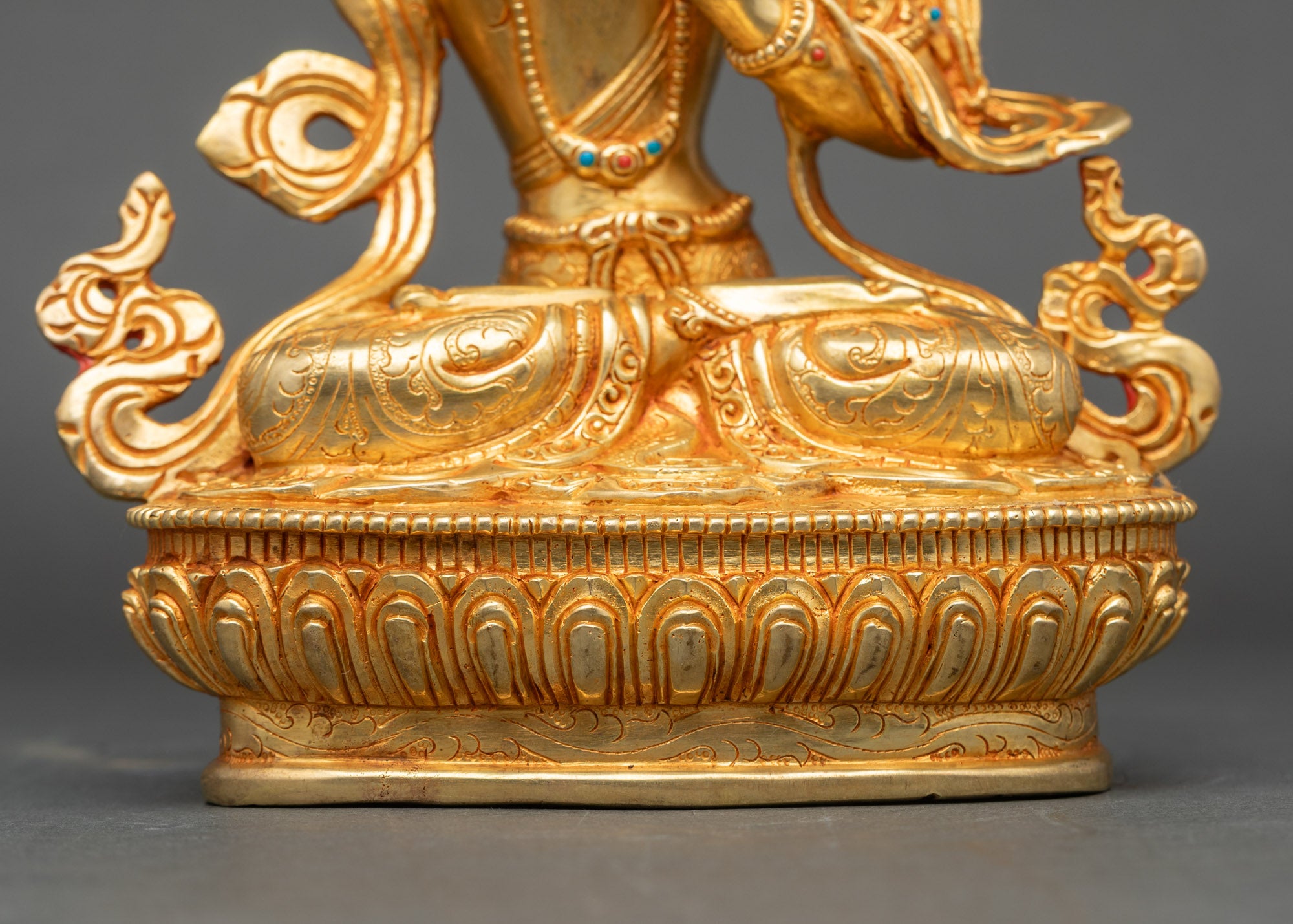 Manjushri Statue | Handcrafted Gold Fire-Gilded Nepalese Art