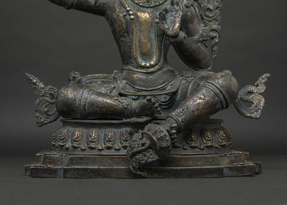 Solid Bronze Manjushree Figurine | Lord of Enlightened Wisdom