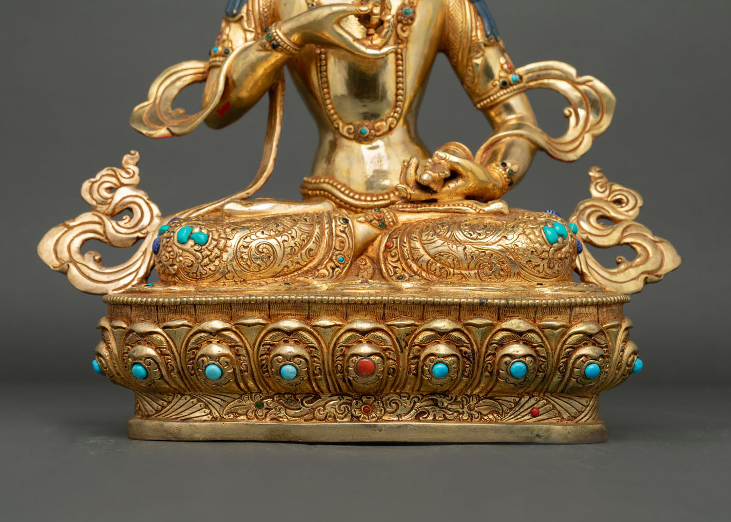 Vajrasattva Statue | Gold-Gilded Tibetan Purification Deity