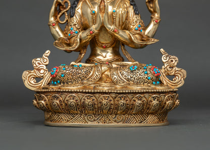 Chenrezig Statue | Four-Armed Bodhisattva of Infinite Compassion