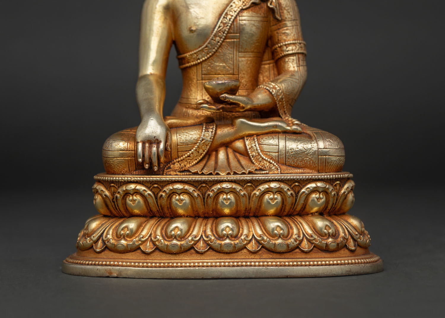 Shakyamuni Buddha Statue | Gold Gilded Nepalese Buddhist Art
