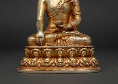 Shakyamuni Buddha Statue | Gold Gilded Nepalese Buddhist Art