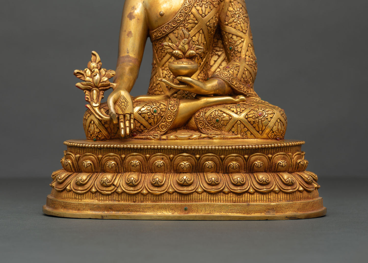 Medicine Buddha | 24K Gold Gilded Healing Buddha Statue