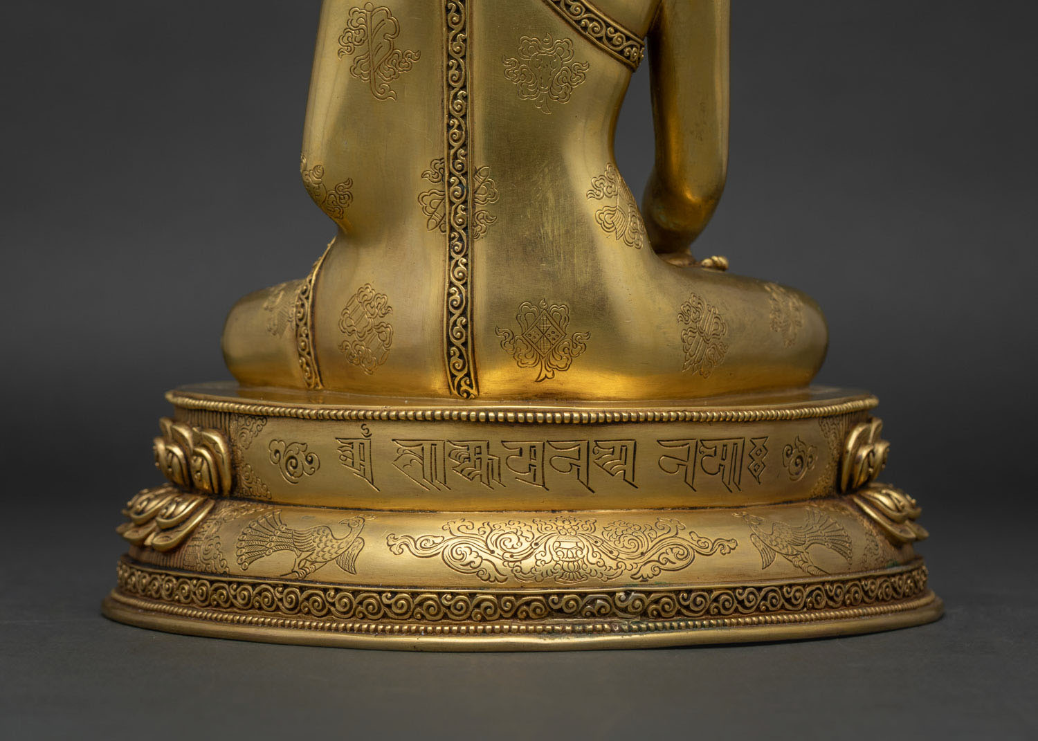 Crowned Shakyamuni Buddha Statue | Traditional Newari Craft
