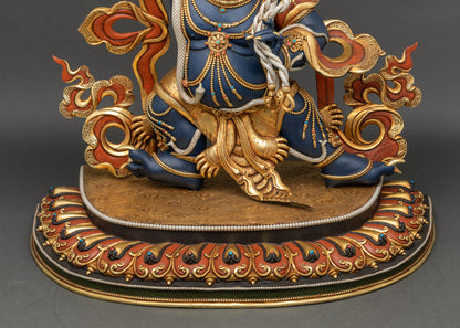 Wrathful Vajrapani Statue | Fierce Buddhist Guardian of the Dharma