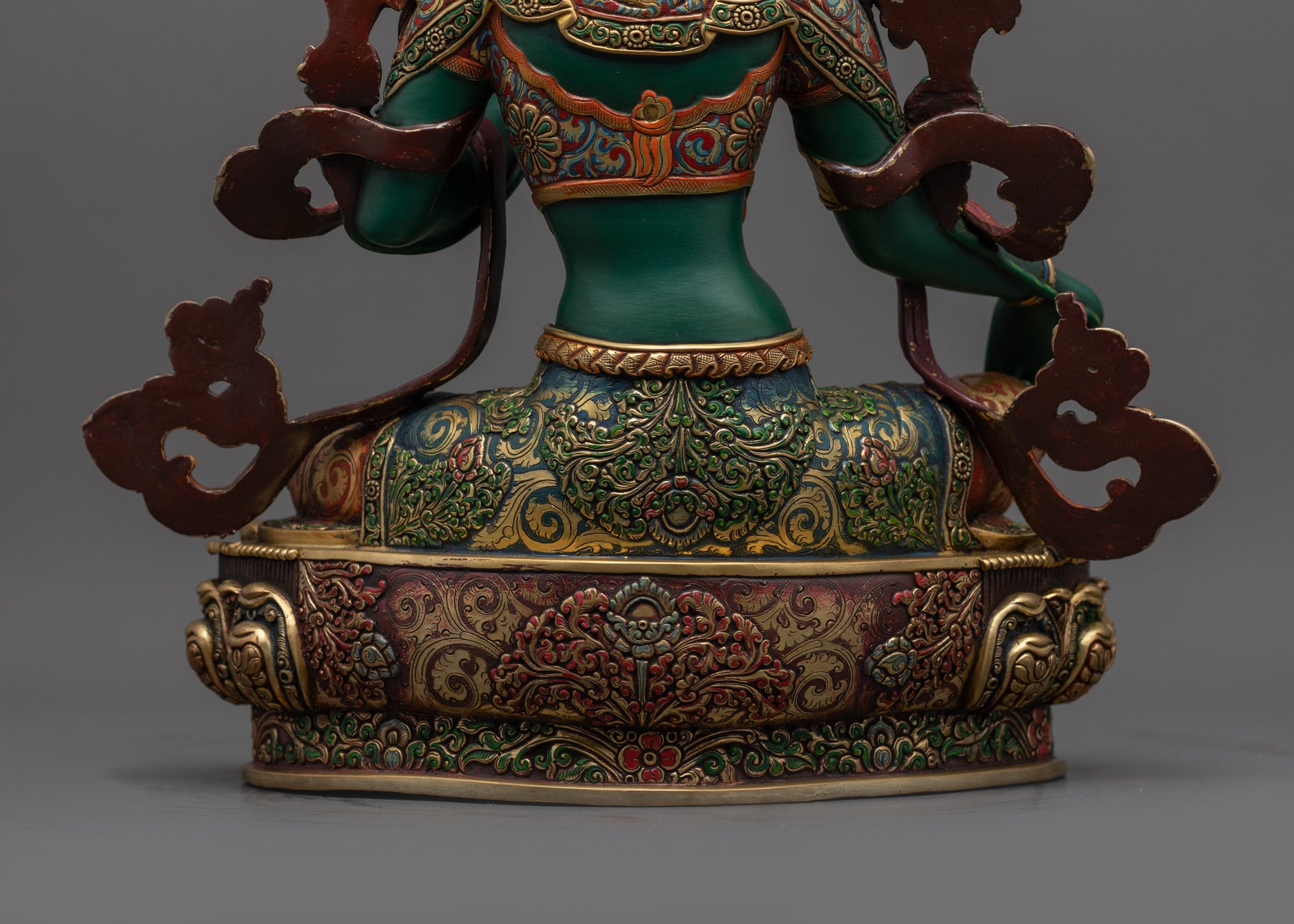 Premium Compassionate Green Tara Statue | Nepalese Buddhist Goddess
