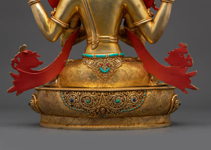 Premium Chenrezig Statue | Exquisite Tibetan Bodhisattva Sculpture