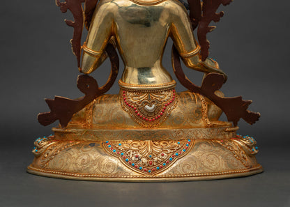 Buddhist Green Tara Statue — Traditional Nepalese Artistry