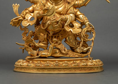 Six-Armed Mahakala Statue | Fierce Buddhist Protector Mahakala Sculpture