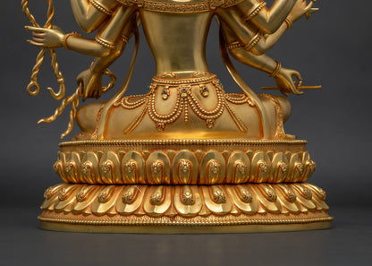 Marichi Statue | Fully Gold Fire-gilded Goddess of Dawn Sculpture