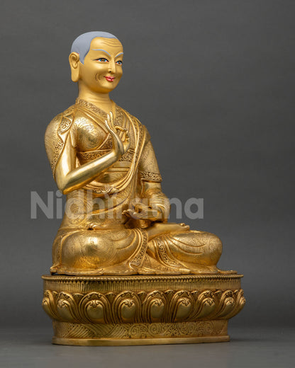 Je Tsongkhapa & Disciples Statue Set | Handcrafted Buddhist Art